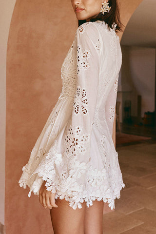 Lace Flare Casual Dress