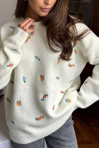 Floral Pattern Sweater