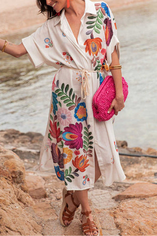 Floral Embroidered Maxi Dress