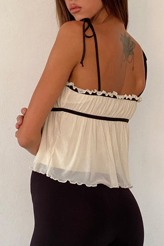 Tie-Strap Peplum Camisole