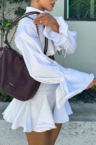 Chic Crop Top and Skirt Set