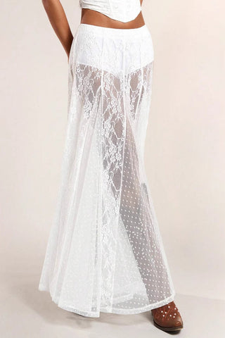 Elegant Lace Maxi Skirt
