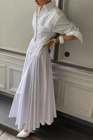 Elegant Button-Down Casual Dress