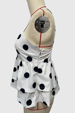 Polka Dot Peplum Camisole