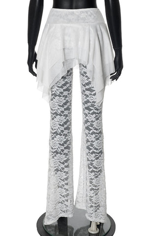 Layered Lace Casual Pants