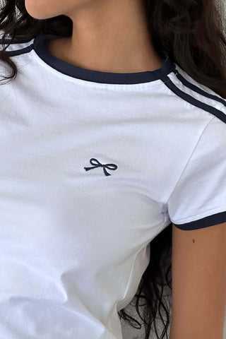 Sporty Striped Crop T-Shirt