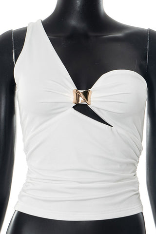 Asymmetric Cutout Tank Top