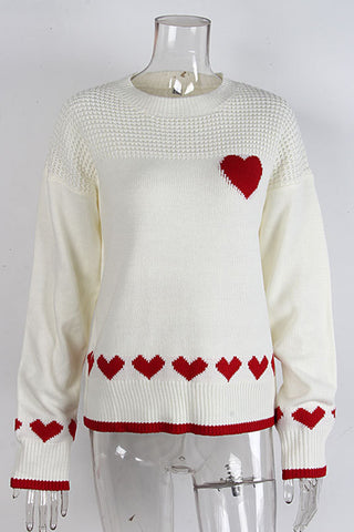 Heart Detail Casual Sweater