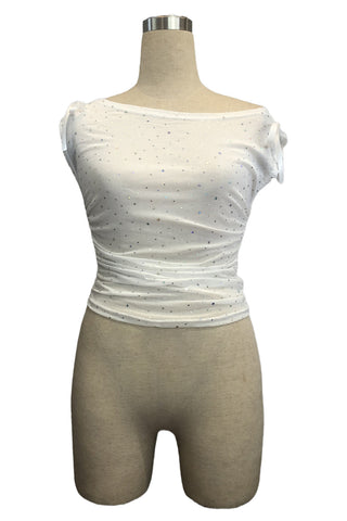 Sparkly Ruched T-Shirt