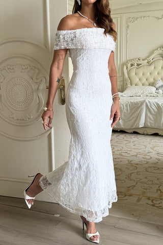 Elegant Off-Shoulder Evening Gown