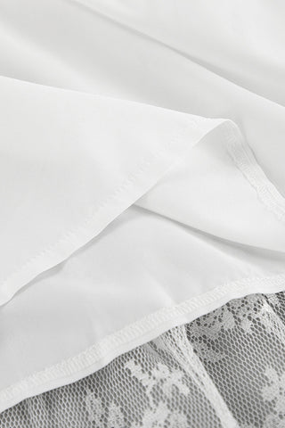Sheer White Lace Maxi Skirt
