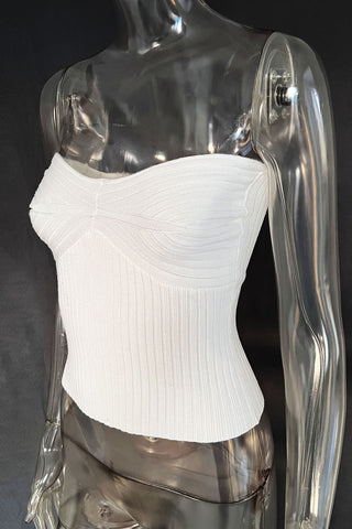 Strapless Ribbed Tank Top