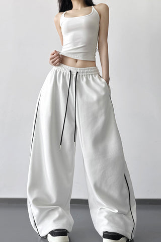 Wide-Leg Relaxed Casual Pants