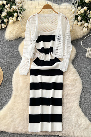 Striped Casual Knit Dress