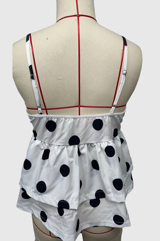 Polka Dot Peplum Camisole