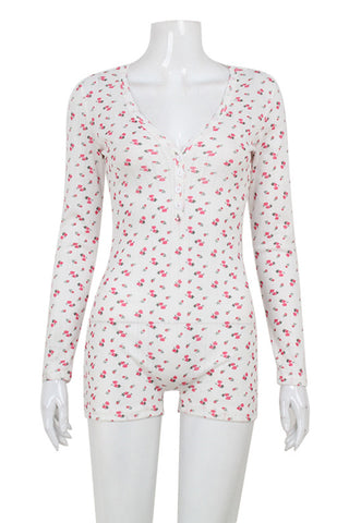 Floral Long-Sleeve Romper
