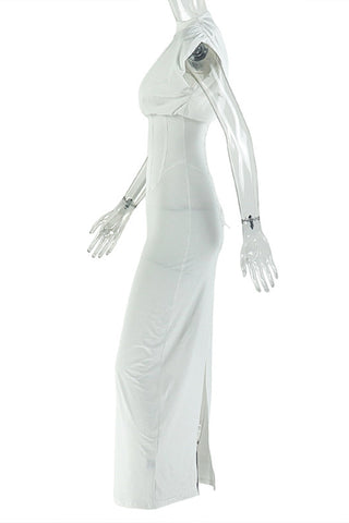Draped Front Casual Maxi Dress