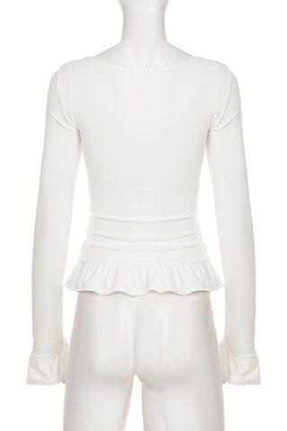 Knotted Front Button T-Shirt