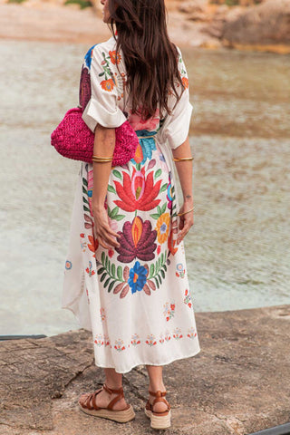 Floral Embroidered Maxi Dress