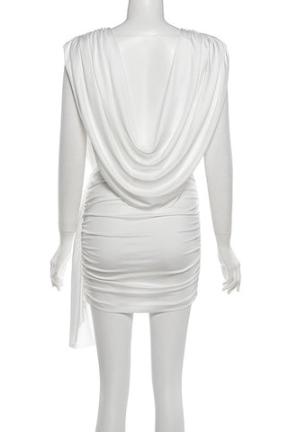 Draped Elegance Evening Dress
