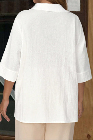 Notched Collar Blouse