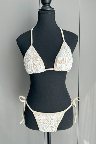 Floral Lace Three Piece Set