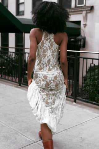 Halter Lace Casual Dress