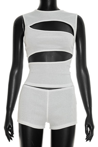 Stylish Cut-Out Short Set