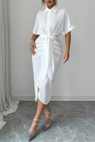 Tie-Waist Shirt Dress
