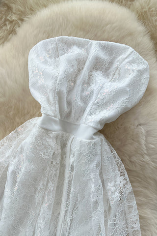 High-Low Lace Evening Dress