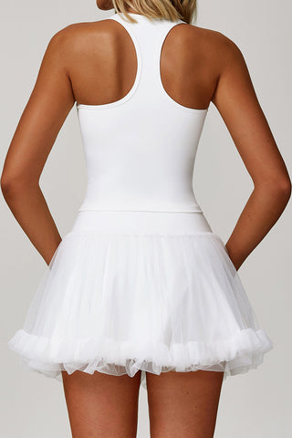 Flouncy Tulle Casual Mini Skirt