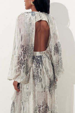 Chic V-Neck Long Sleeve Dress