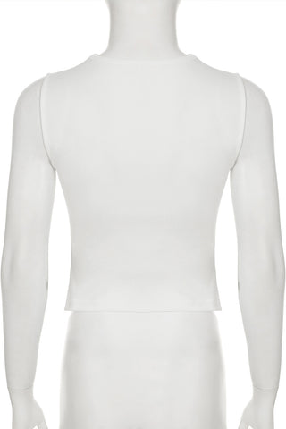 Lace-Up Eyelet Tank Top