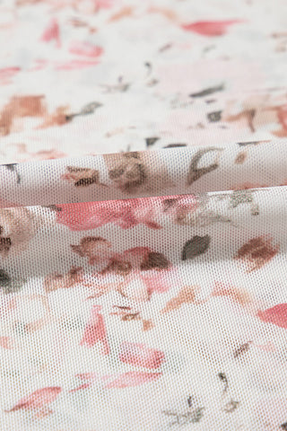 Fitted Floral Mesh Top