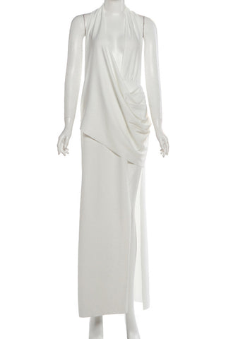 Elegant Draped Evening Gown