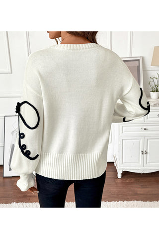 Bow-Accent Sweater