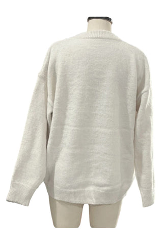 Floral Textured Relaxed Sweater