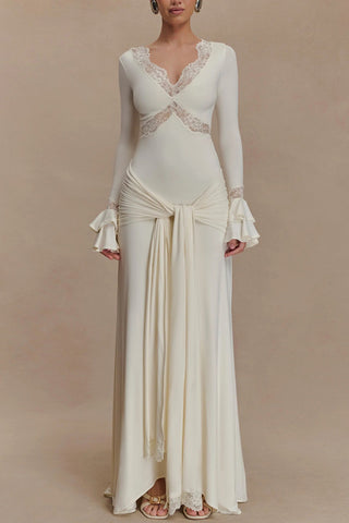 Elegant Long-Sleeve Casual Dress