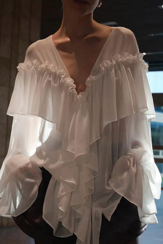 Off-Shoulder Ruffle Blouse