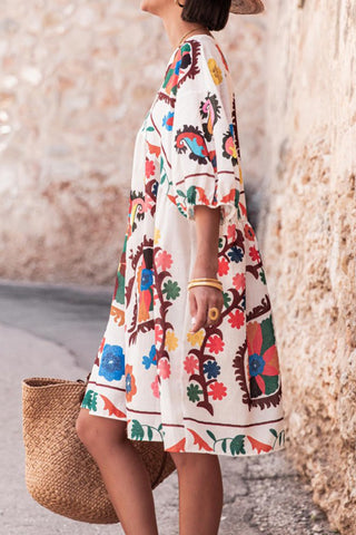 Floral Print Casual Dress