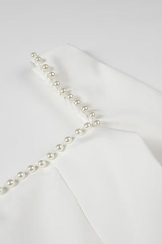 Square Neck Embellished Mini Dress