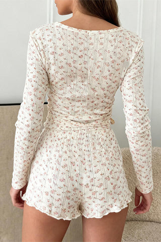 Floral Wrap Short Set