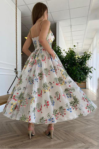 Floral Strap Midi Dress