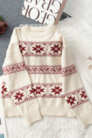 Snowflake Pattern Sweater