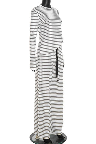 Striped Tie-Waist Pants Set
