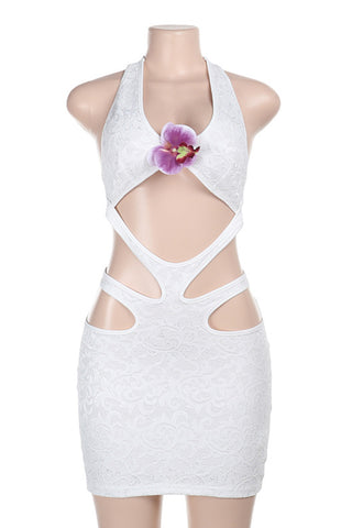 Cutout Halter Mini Dress