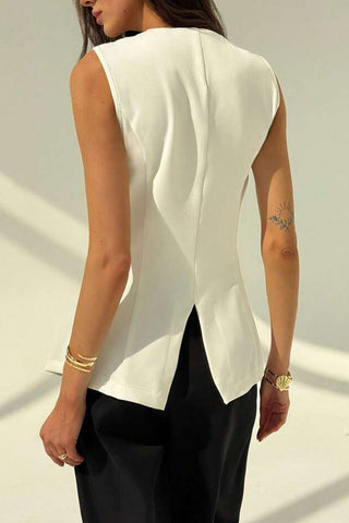 Statement Button Tank Top