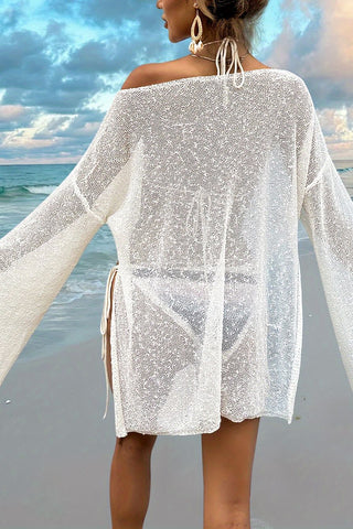 Relaxed Fit Sheer Beach Cover-Up