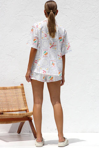 Printed Relaxed Fit Two-Piece Set