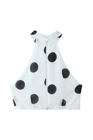 Polka Dot Halter Skirt Set